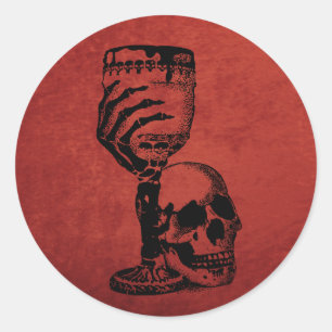Adesivo Redondo Vidro De Vidro De Cocktail Halloween