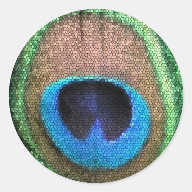 Adesivo Redondo Vidro de Vidro Estreitado Vinheta redonda (Frente)