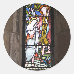 Adesivo Redondo Vidro Estimulado Vidro Religioso Vinhetas
