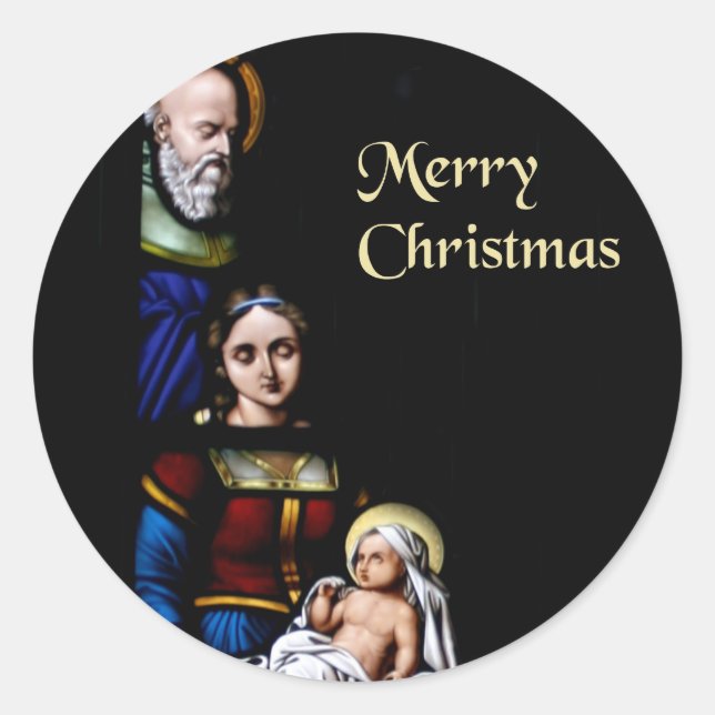 Adesivo Redondo Vidro Matrinho Natal (Frente)