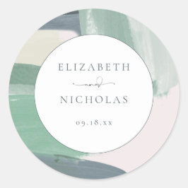 Adesivo Redondo Vidro Oceano litoral | Casamento Monograma