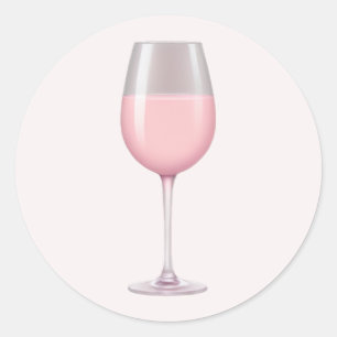 Adesivo Redondo Vidro Rosa Emoji Art