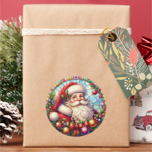 Adesivo Redondo Vidro Santa Claus