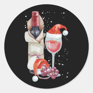 Adesivo Redondo Vidro Vidro Vidro Santa Hat