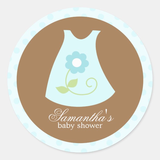Adesivo Redondo Vidros de roupas para bebês (Frente)