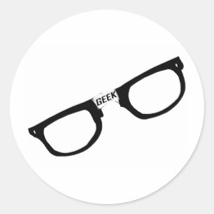 Adesivo Redondo Vidros orlarados preto do geek