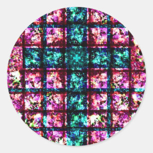 Adesivo Redondo Vidros-palhetas de vidro liso ilustrados