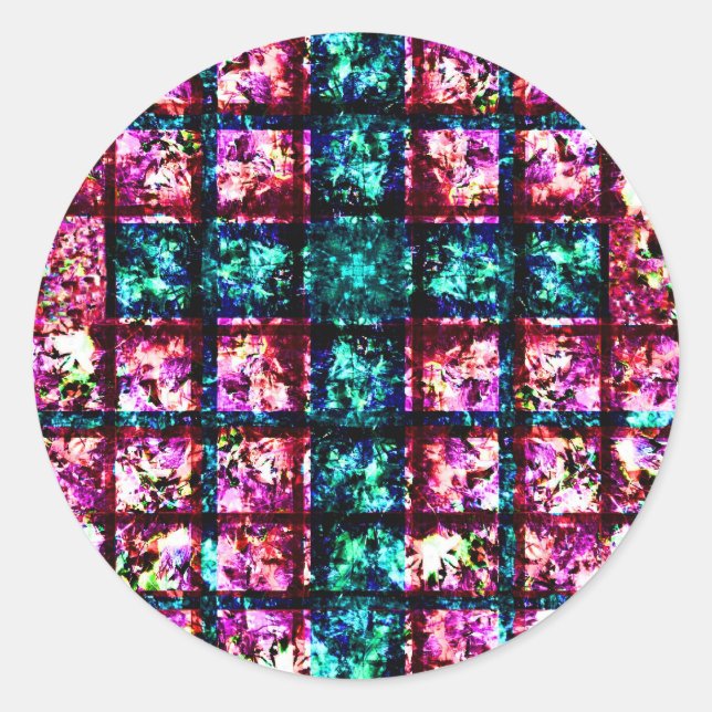 Adesivo Redondo Vidros-palhetas de vidro liso ilustrados (Frente)