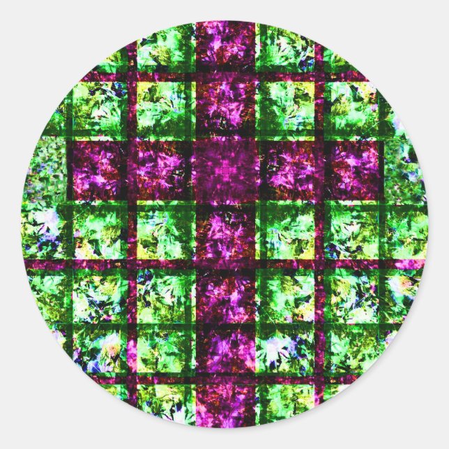 Adesivo Redondo Vidros-palhetas de vidro liso ilustrados (Frente)