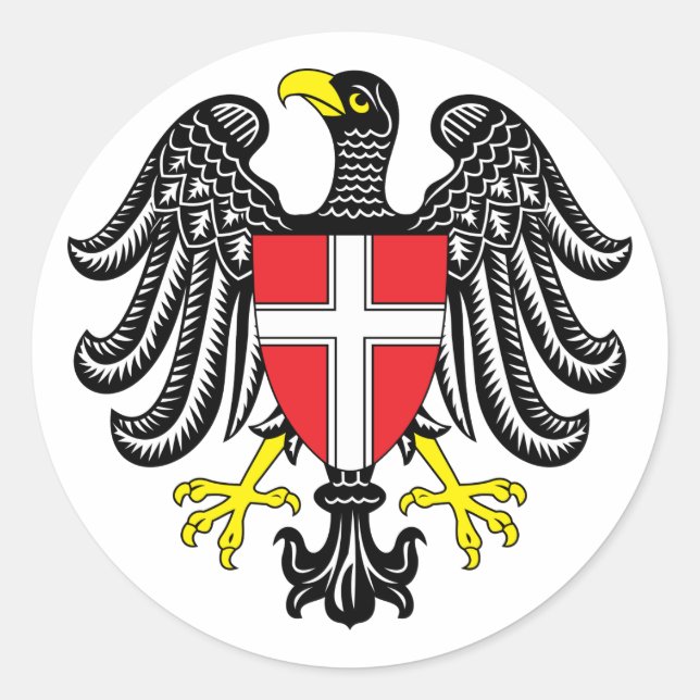 Adesivo Redondo viena, Áustria (Frente)