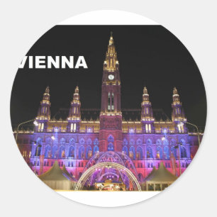 Adesivo Redondo Viena Rathaus Eistraum (Rua K)