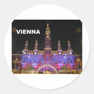 Adesivo Redondo Viena Rathaus Eistraum (St.K)