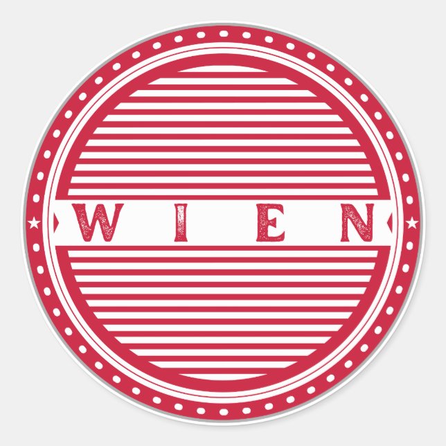 Adesivo Redondo Vienna City Pride Emblem – Austria Identity (Frente)