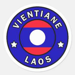 Adesivo Redondo Vientiane Laos