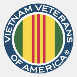 Adesivo Redondo Vietnã Veteranos da América Pequenos Stickers