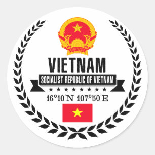 Adesivo Redondo Vietnam