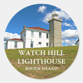 Adesivo Redondo Vigia o farol de Hill, Rhode Island Stickers