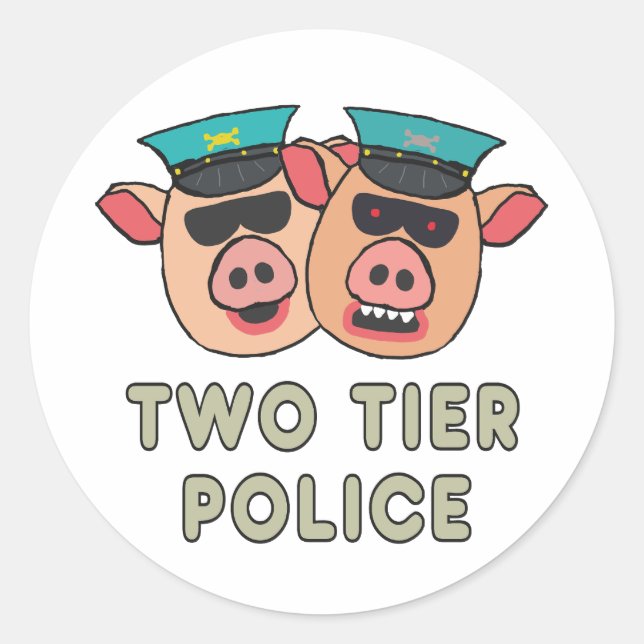 Adesivo Redondo Vigilância em Dois Níveis (Frente)