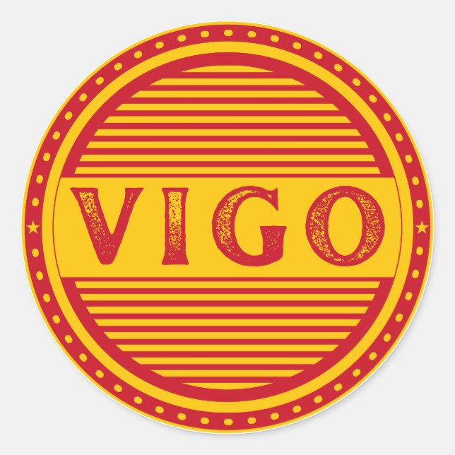 Adesivo Redondo Vigo City Pride Emblem – Spanish Identity (Frente)