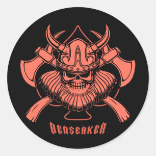 Adesivo Redondo Viking Berserker