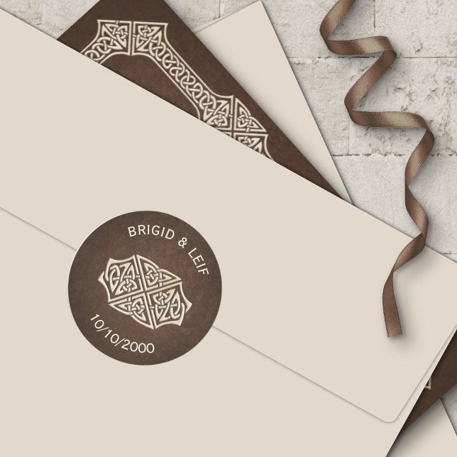 Adesivo Redondo Viking Celtic Gamer Wedding (Criador carregado)