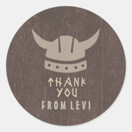 Adesivo Redondo Viking & Dragon Obrigado Sticker