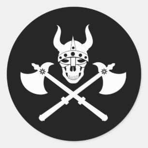 Adesivo Redondo Viking emblem