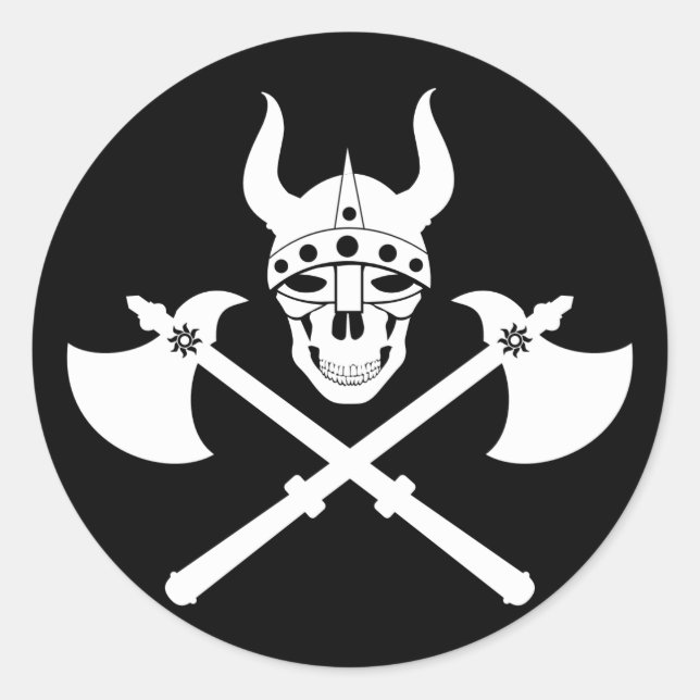 Adesivo Redondo Viking emblem (Frente)