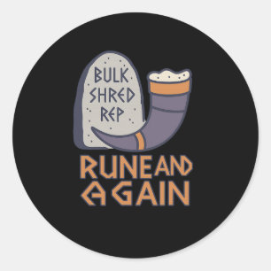 Adesivo Redondo Viking Gym Rune E Ganhe Malhação Dizendo Para O Mú