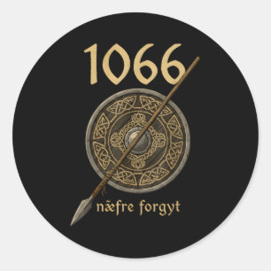 Adesivo Redondo Viking Inglaterra Medievalista 1066 Naefre Forgyt 