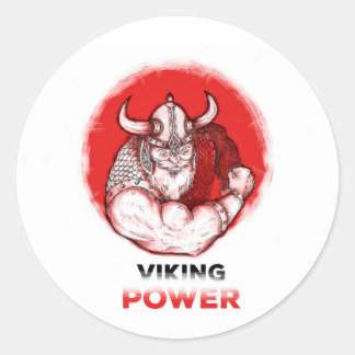 Adesivo Redondo viking power