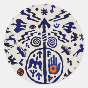 Adesivo Redondo Viking Shaman Ritual Talisman