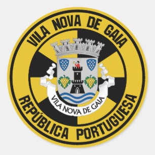 Adesivo Redondo Vila Nova de Gaia Round Emblem