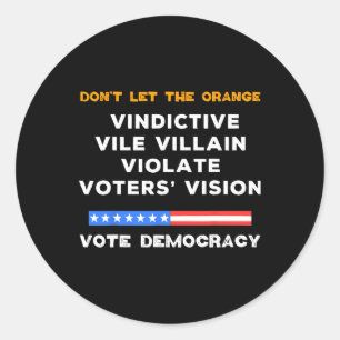 Adesivo Redondo Vílio Vindical Villain Viola Vision Kamala