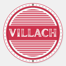 Adesivo Redondo Villach City Pride Emblem – Austrian Identity