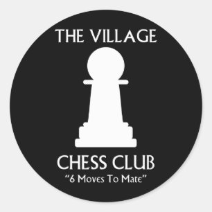 Adesivo Redondo Village Chess Club