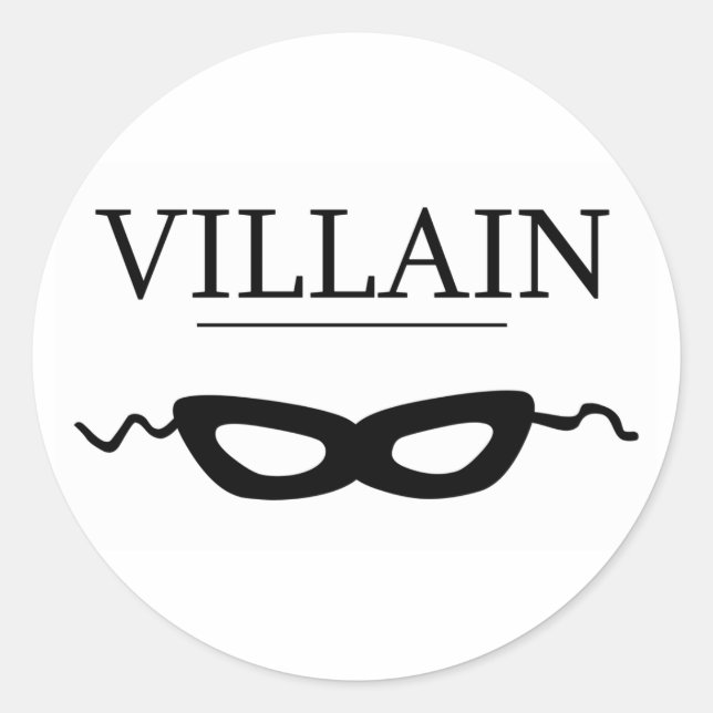 Adesivo Redondo Villain (Frente)