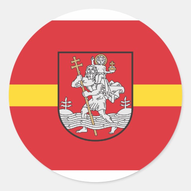 Adesivo Redondo Vilnius, Lituânia (Frente)