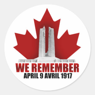 Adesivo Redondo Vimy Ridge que nós recordamos