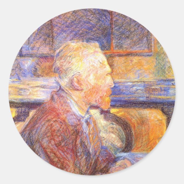 Adesivo Redondo Vincent Van Gogh (Frente)