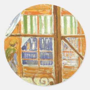 Adesivo Redondo Vincent van Gogh - A Vitrina de uma Açougue