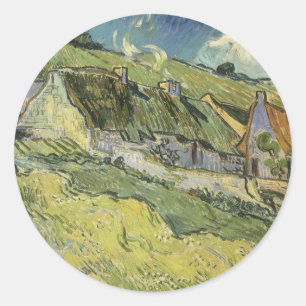 Adesivo Redondo Vincent van Gogh - Cabanas de Palha
