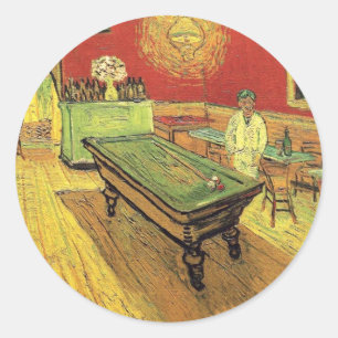 Adesivo Redondo Vincent Van Gogh - O Café Noturno Arte Fino