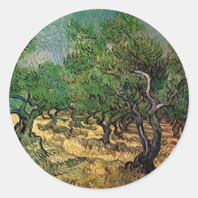 Adesivo Redondo Vincent van Gogh - Olival (Frente)
