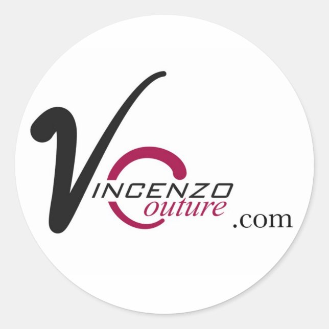 Adesivo Redondo vincenzocouture.com (Frente)