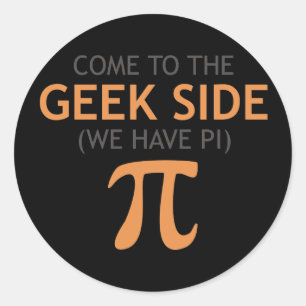 Adesivo Redondo Vindo ao lado do geek - nós temos o Pi