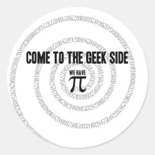 Adesivo Redondo Vindo ao lado do geek para a decoração do Pi
