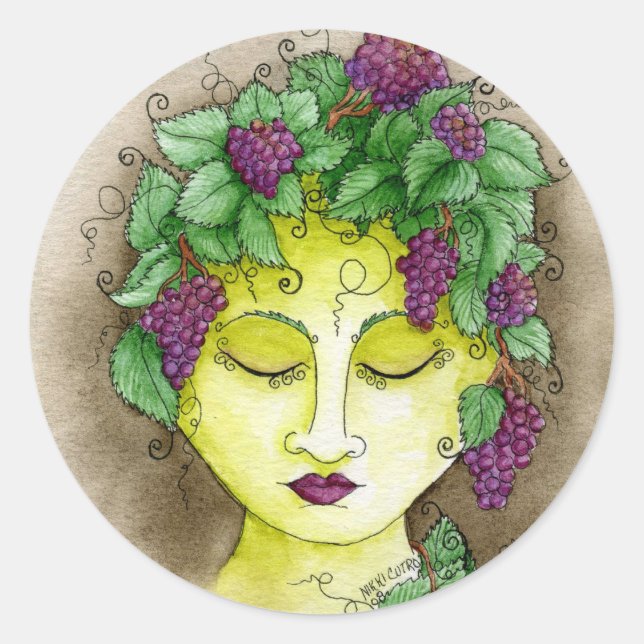 Adesivo Redondo Vineyard Nymph Sticker 2 (Frente)