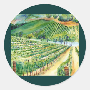 Adesivo Redondo Vineyard Sticker