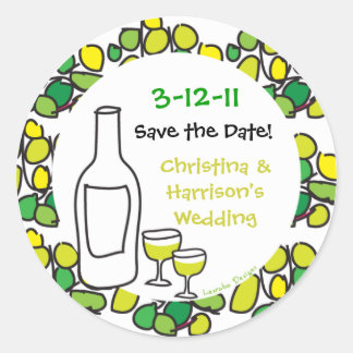 Adesivo Redondo Vineyard Wedding Salve os Stickers